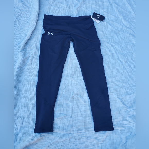 Under Armour Cold Gear Girls Black Leggings Size XL NEW - Picture 1 of 5